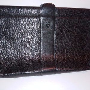 New Nina Ricci black all leather clutch